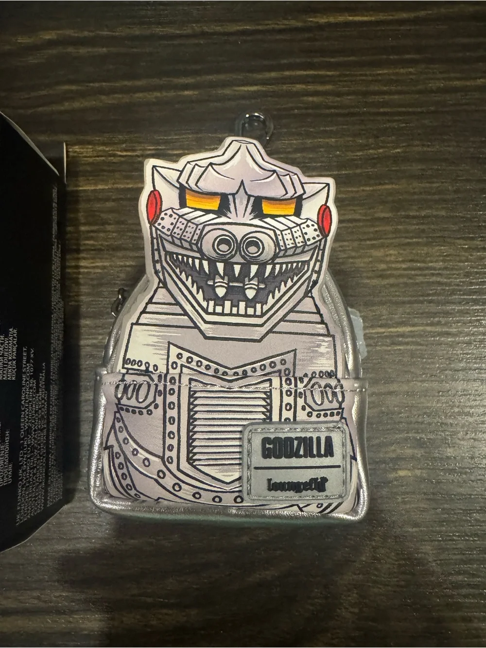 Loungefly Godzilla Mechagodzilla Silver Coin Purse Bag Charm